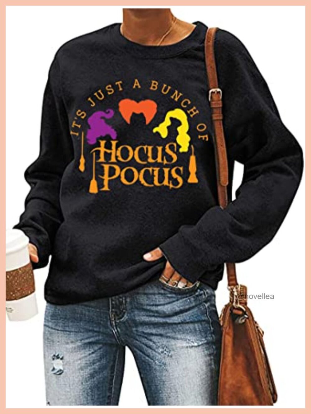 Halloween Squad Sweatshirt Womens Hocus Pocus Long Sleeve Pullover Top